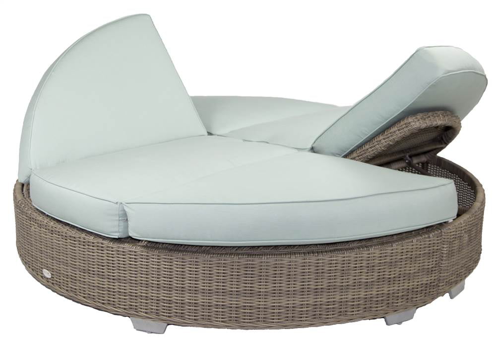 79 In Round Double Chaise Mist Com - Outdoor Round Double Chaise Patio Lounge Chair