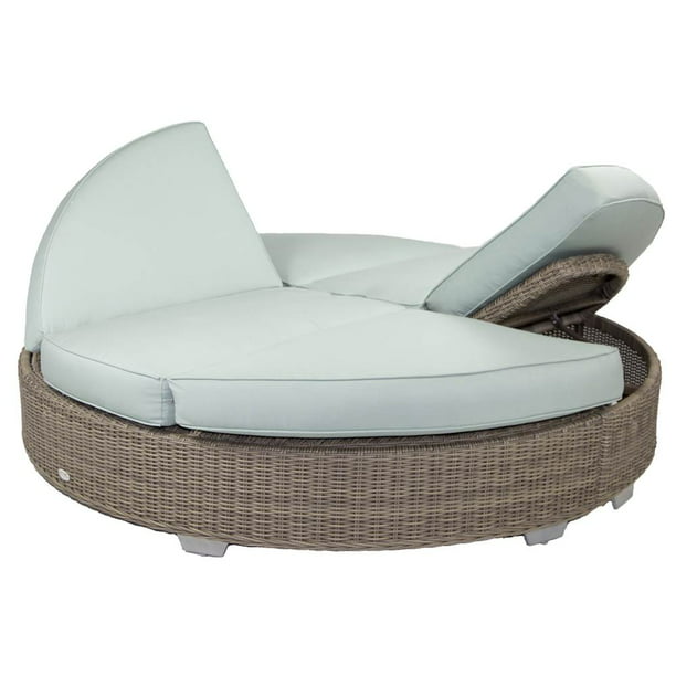 79 In Round Double Chaise Mist, Round Outdoor Chaise
