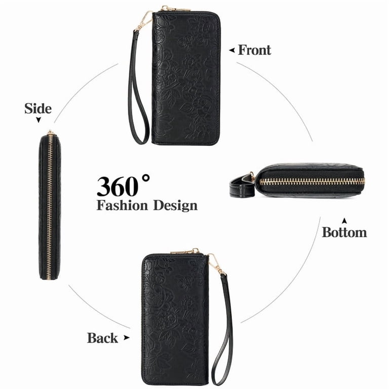 GAEKEAO Women's Wristlet Wallet, RFID Blocking Leather photo 2
