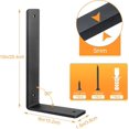 thumbnail image 4 of Heavy Duty Shelf Brackets 10 Inch, 8 Pack Floating Shelf Brackets, L Wall Shelf Bracket for DIY Decorative with Mounting Hardware, 4 of 5