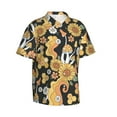 thumbnail image 2 of Haiem Mushrooms Honeycomb Printed Hawaiian Shirt for Men - Men’s Casual Beach Summer Shirts - Stretch Fabric with Modern Fit-Large, 2 of 9