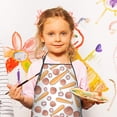thumbnail image 3 of White Orange Baseball Gear Pattern Kids Aprons for Girls and Boys,Adjustable Neck Strap Toddler Aprons for Kids Cooking Baking, 3 of 7