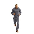thumbnail image 4 of Mafeati Men's 2 Piece Tracksuits Casual Sweatsuits Long Sleeve Hoodies with Pocket Fleece Lined Lounge Sets, Dark Gray, XL, 4 of 7