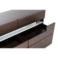 thumbnail image 3 of Contemporary Style Wooden Dresser with Multiple Drawers and LED Light, Brown and Gray- Saltoro Sherpi, 3 of 3