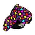thumbnail image 3 of Naloa Colorful Hearts Baby Car Seat Cover, Breathable Baby Carrier Cover, Multiuse Baby Carrier Cover & Nursing Breastfeeding Cover, 3 of 5