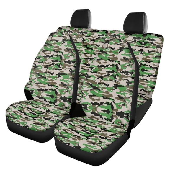 Pzuqiu Car Seat Covers Fashion Polyester, Compatible with SUV Seats Front Seat, for Trucks Cars, Camouflage