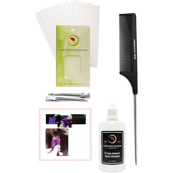Tape Hair Extension Tools Set EXTREME HOLD Replacement Tabs (Fast Act!) Adhesive Tape/Lace Wig Remover Solution 1.5oz