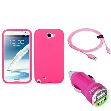  Silicone Case+6FT Cable+Dual USB Charger For Samsung Galaxy Note 2