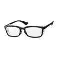 thumbnail image 3 of Gafas de ojos con marco de bloqueo de luz azul, espejo plano para pantallas de compras de juegos Negro, 3 of 8