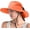 1- Pure Orange, variant on Women's Ponytail Safari Sun Hat,Wide Brim UV Protection Outdoor Bucket Hat,Foldable Beach Summer Fishing Hat
