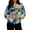 03#Dark Blue, variant on Women's Cute Daisy Print Sweatshirt with Pet Pocket Crew Neck Casual Fashion Pullover