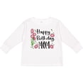 thumbnail image 3 of Inktastic Happy Birthday, Mom Pink Flowers Boys or Girls Long Sleeve Toddler T-Shirt, 3 of 5