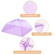 thumbnail image 3 of 3 Piezas Grandes y Altas Cubiertas para Alimentos de Malla de 17" para Exteriores, Cubiertas Protectoras Colapsables para Alimentos, Púrpura, 3 of 6