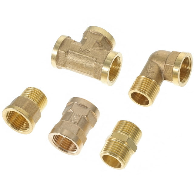 MasteelfCA 1 Set Hose Connector 1/2 Inch Pipe Adapter Straight Elbow Tee Pipe Fitting