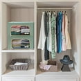 thumbnail image 2 of Sorbus Storage Bins Boxes, Foldable Stackable Container Organizer Set with Large Clear Window & Carry Handles, Bedroom Closet Organization for Bedding, Linen, Clothes (Teal Green), 2 of 6