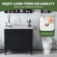 thumbnail image 6 of Uforic 37" Bathroom Vanity with Top Sink, Modern Free Standing Bathroom Storage Cabinet with Soft Close Door, Black, 6 of 9