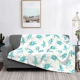 thumbnail image 2 of Rateoe Turtle Pattern Flannel Throw Blanket, Ultra-soft Blanket for Bed, Couch, Car, Hypoallergenic Anti-pilling blanket-60"x50"(Horizontal), 2 of 6