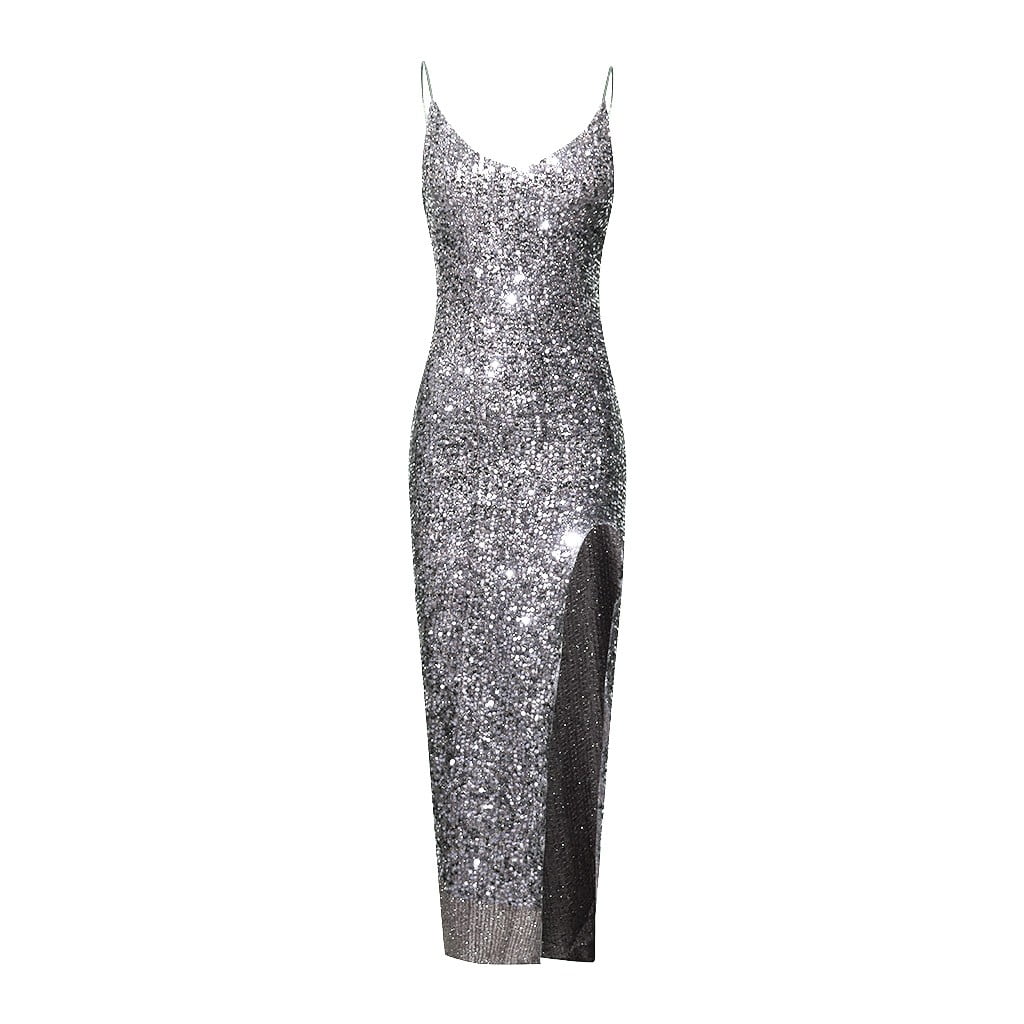 Sequin Dress Ladies Evening Dresses Women Ladies Prom Dress Off