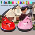 thumbnail image 5 of LUIBAS 12V Electric Kids Car Ride On Bumpin Bumper Car for 1.5-6 Years Old Boys and Girls, Electric Bumper Car Toy Gifts W/Parent Remote Control, 360° Spin, Music and Bright LED Lights, Pink, 5 of 7
