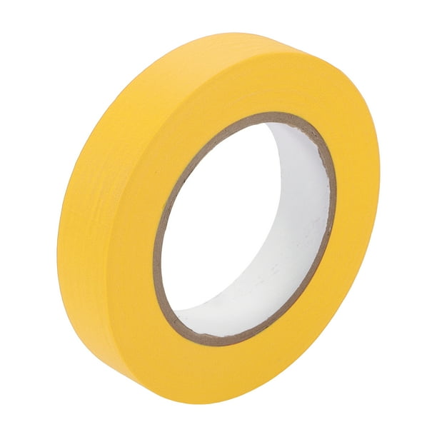 Cinta de pintor universal Unique Bargains - Cinta de pintura para automóviles DIY para enmascarar sin residuos - Papel crepé amarillo - 1 pulgada x 60.1 yardas