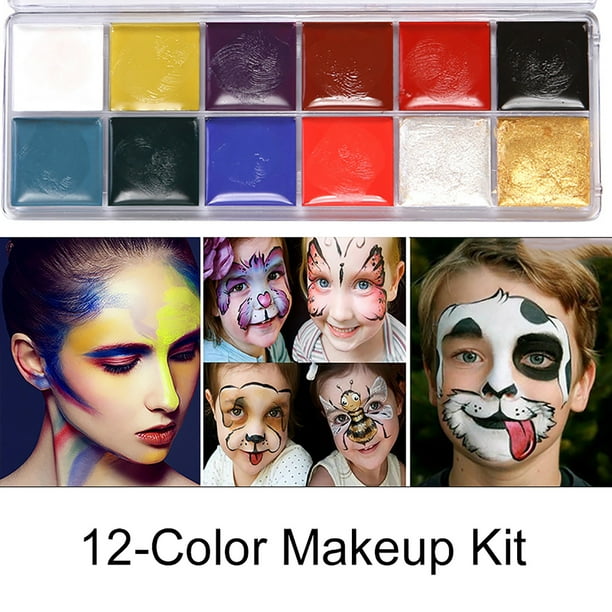 Viafly Face & Body Paint Set 12 Colours Palettes Pallete Face Painting