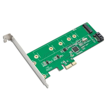 M.2 NGFF SSD B-Key and SATA 6G Port HDD PCI-e x1 Card with