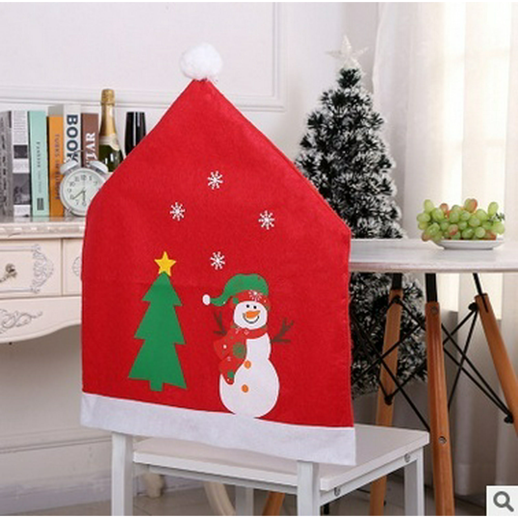 Christmas Chair Covers Decor Kitchen Chair Slipcovers Santa Claus