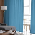 thumbnail image 5 of Sheer Curtains 72 Inches Long, Modern Pure Wave Ride Light Filtering Window Curtains for Living Room/Bedroom, Blue Rod Pocket Voile Sheer Curtain Drapes, 52"W x 72"L, 2 Panels, 5 of 9