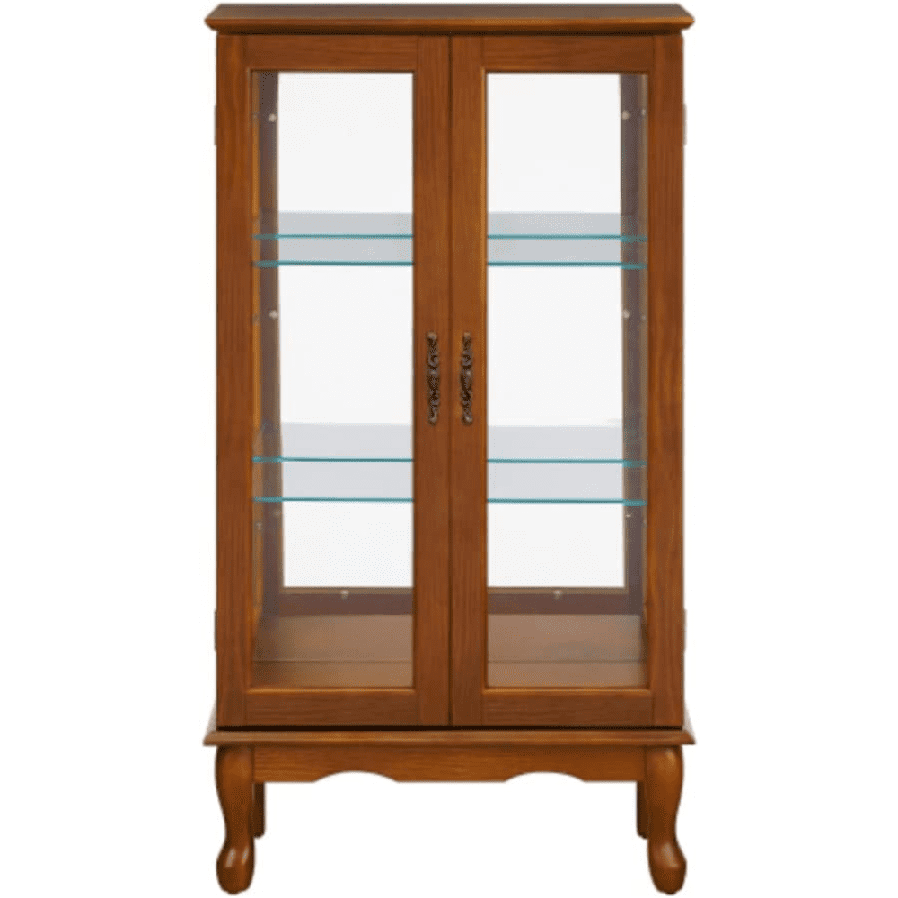 Lighting Tempered Glass Door with Adjustable Shelves