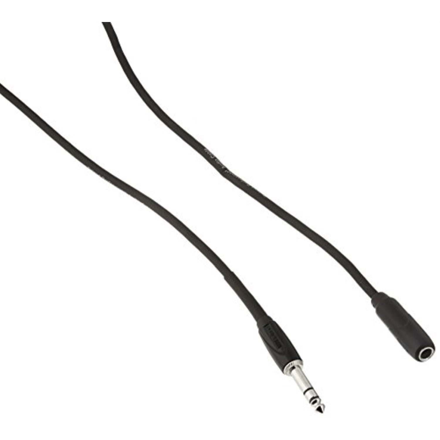 Roland 25ft Headphone Extension Cable, 1/4" TRS Male to Female, Black