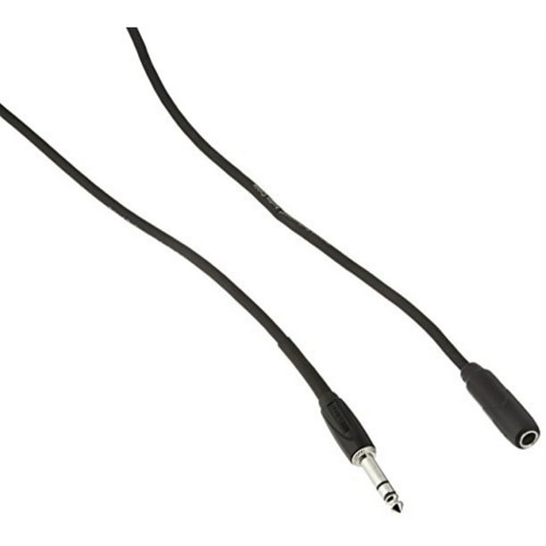 Roland 25ft Headphone Extension Cable, 1/4" TRS Male to Female, Black
