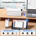 thumbnail image 5 of Impresora portátil inalámbrica ASprink para viajes, impresora térmica sin tinta M835, compatible con tamaño carta (8,5" x 11"), compatible con iOS/Android/PC/Phomemo APP, impresora de viaje móvil para, 5 of 5