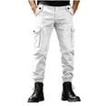 thumbnail image 6 of sageysalite Cargo Pants for Men Button Elastic Waist Casual Loose Workout Hiking Joggers Pants with Multi Pockets, 6 of 7
