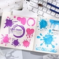 thumbnail image 6 of 6 Pcs Hollow Out Painting Stencils PET Drawing Template Ink Dots Stencils, 6 of 11