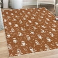 thumbnail image 1 of Owl Decorative Rug, Cartoon Style Illustration of Birds on the Branches Mysterious Woods Print, Quality Carpet for Bedroom Dorm and Living Room, 6 Sizes, Cinnamon White, by Ambesonne, 1 of 4
