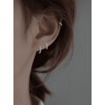 thumbnail image 2 of Pendientes de plata S925 con forma de círculo de circonita y diamante para mujer, aretes con forma de círculo de circonita y diamante Rai explosivos, 2 of 5