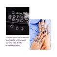 thumbnail image 4 of Set De 15 Anillos Piedra Negra Gótico Tribal, 4 of 4