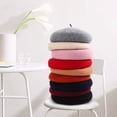 thumbnail image 3 of Yirtree Women Wool Beret Hat Wool French Beret Hat Artist Beret Cap Winter Solid Color Hat for Women Girls (Multiple Color), 3 of 8