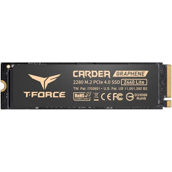 Team Group T-FORCE Z440 LITE M.2 2280 500GB Gaming SSD with Graphene Heat Spreader PCIe 4.0 x4 with NVMe 1.4 TLC NAND, PS5 compatible, Speed up to 5,000 MB/s (TM8FFT500G0C129)