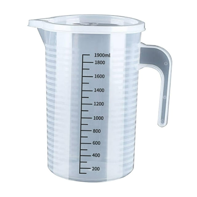 veasfak Thick Measuring Cup Kitchen Tools Easy Carrying Graduated Cylinder Cup Measuring 2000ml