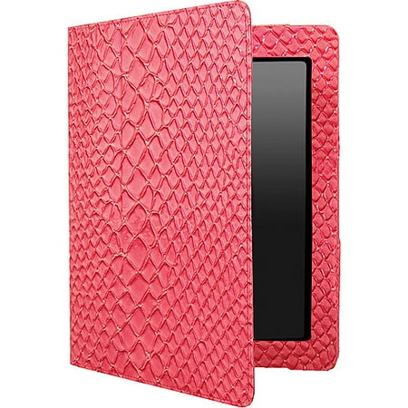 Travel Smart Faux Crocodile Patent Leather Case for iPad 2/3/4 TT277I, Coral