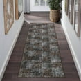 thumbnail image 2 of Haperlare Contemporary Washable Runner Rugs for Hallway Brown Patchwork Print Low Pile Rug Runner Rugs for Entryway Laundry,2'x6', 2 of 7