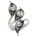 thumbnail image 1 of Women Rhodium Brass Ring with Top Grade Crystal in Clear - Size 7, 1 of 1