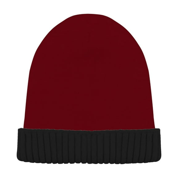 joogoo Dark Red Beanie Hats Men Women Cuffed Skull Cap Winter Warm Knit Thick Beanies