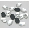 thumbnail image 3 of U8MO 100 Clear Faceted Oval Flatback Glass Crystal Rhinestone Gems 6X8mm No Hole, 3 of 8