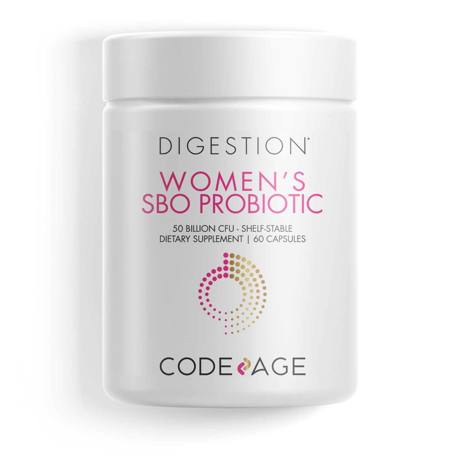 Codeage Women's SBO Probiotic, 50 Billion CFU, Whole Food Prebiotics & Fermented Botanicals, Vegan, 60 ct