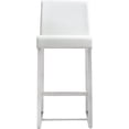 thumbnail image 3 of Maklaine 27" Contemporary Fabric Counter Stools in White (Set of 2), 3 of 9