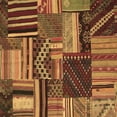 thumbnail image 1 of Ahgly Company Indoor Square Patchwork Brown Transitional Area Rugs, 7' Square, 1 of 4