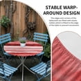 thumbnail image 5 of Red Ombre Fitted Tablecloth with Elastic Edged, Round Table Cloth for Dining Table, Modern Abstract Art Farmhouse Waterproof Oil Proof Table Cover for Indoor Outdoor 45"-54", 5 of 8