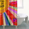thumbnail image 5 of Extra Long Boho Shower Curtain 72x84 Inches - Vintage Floral & Tropical Leaves Pattern, Waterproof Bohemian Bathroom Decor with 12 Hooks, Tribal Rustic Style, 5 of 5